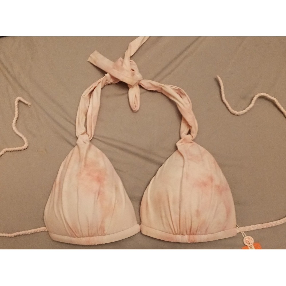 NEW Swim Systems Daydreamer Padded Light Pink Tie Dye Bikini Top, Pink Opal, M